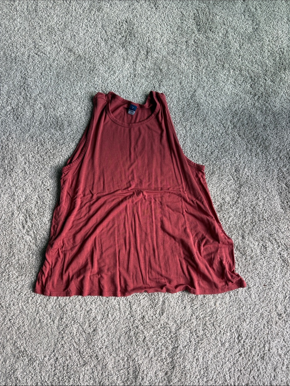 Old Navy Sleeveless Ribbed Tank Top - Maroon
